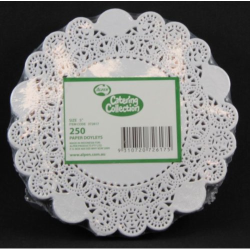 2,000x Doily Round 12.7cm White Laced Doyley Placemat (5inch)