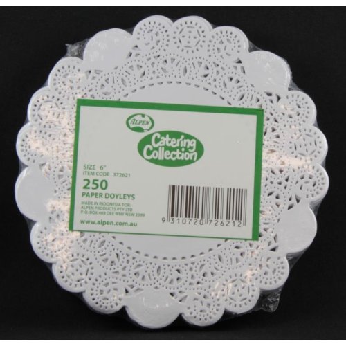 2,000x Doily Round 15.2cm White Laced Doyley Placemat (6inch)