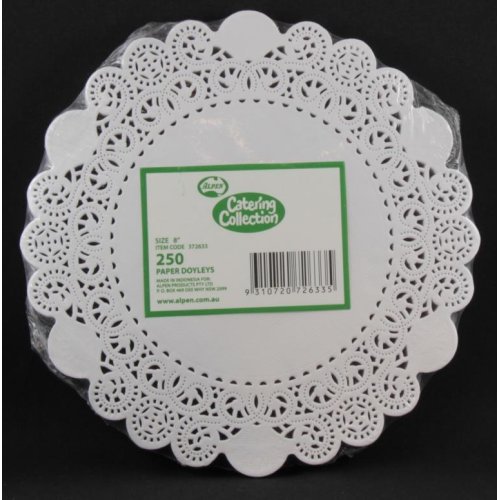 2,000x Doily Round 20.3cm White Laced Doyley Placemat (8inch)