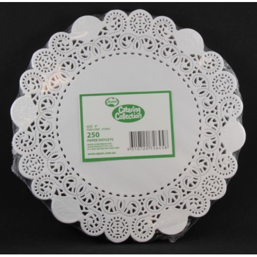 2,000x Doily Round 22.8cm White Laced Doyley Placemat (9inch)