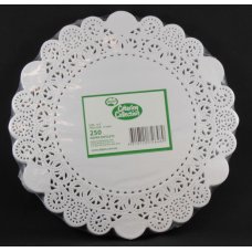 2,000x Doily Round 24cm White Laced Doyley Placemat (9.5inch)