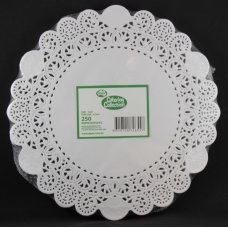 2,000x Doily Round 26.6cm White Laced Doyley Placemat (10.5inch)