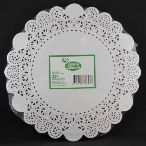 2,000x Doily Round 26.6cm White Laced Doyley Placemat (10.5inch)