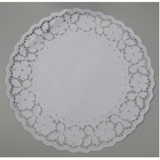 1,000x Doily Round 36.8cm White Laced Doyley Placemat (14.5inch)
