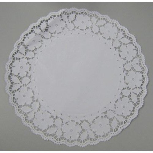 1,000x Doily Round 36.8cm White Laced Doyley Placemat (14.5inch)
