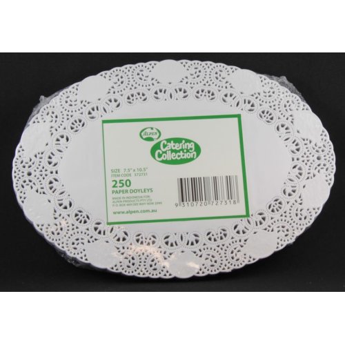 2,000x Doily Oval 26.6cm White Laced Doyley Placemat 190mm x 266mm (5x10.5inch) #2