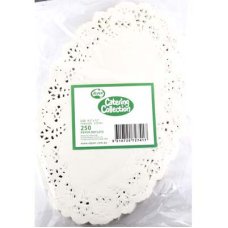 1,000x Doily Oval 30.5cm White Laced Doyley Placemat 216mm x 305mm (8.5x12inch) #3