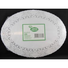 1,000x Doily Oval 35.5cm White Laced Doyley Placemat 260mm x 355mm (10.25x14inch) #4
