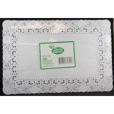 1,000x Doily Rectangle 36.8cm White Laced Doyley Placemat 254mm x 368mm (10x14.5.5inch)