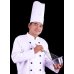 Chef Hat 10in 25cm Viscose Round Top White P10x10 thumbnail 1