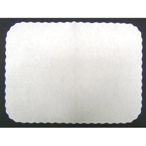 1,000x Traycover Paper White 48.2cm Scalloped Table Top 482mm x 355mm