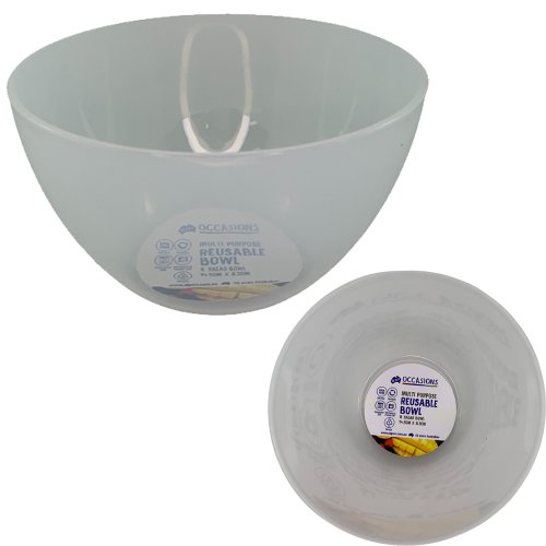 24x Bowl Salad Deep Plastic Reusable Clear 1 litre 14.5cm x 8.3cm