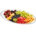 24x Reusable Oval Platter 39.5x27.5x3.1cm Clear thumbnail 1