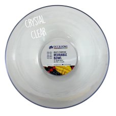 24x Reusable 4L Bowl 25.2x11.8cm Clear