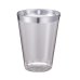 96x Tumbler Glasses 200ml Plastic Silver Trim thumbnail 1