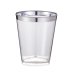 400x Shot Glasses 30ml Plastic Silver Trim thumbnail 1