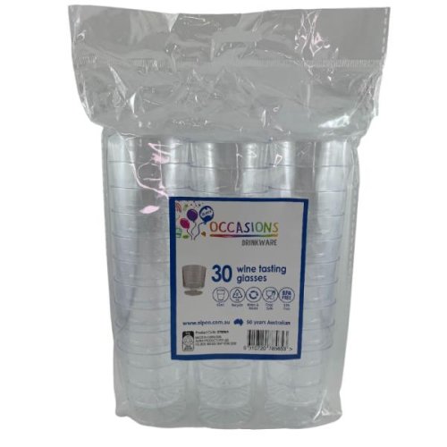 240x Wine Tasting Glasses 45ml Clear Plastic