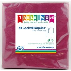 300x Napkins Cocktail Burgundy Red 2ply 250mm x 250mm 25cm x 25cm