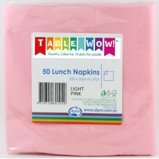 300x Napkins Light Pink Lunch Dinner 2ply 33cm x 33cm