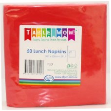 300x Napkins Red Lunch Dinner 2ply 33cm x 33cm