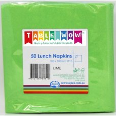 300x Napkins Lime Green Lunch Dinner 2ply 33cm x 33cm