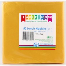 300x Napkins Yellow Lunch Dinner 2ply 33cm x 33cm