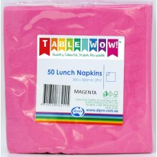300x Napkins Magenta Pink Lunch Dinner 2ply 33cm x 33cm