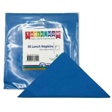 300x Napkins Royal Blue Lunch Size 2ply 33cm x 33cm