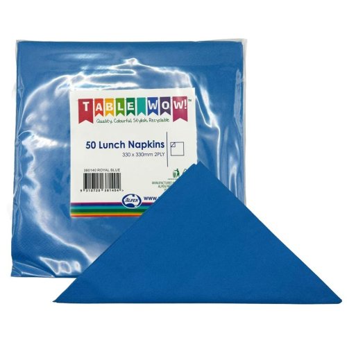 300x Napkins Royal Blue Lunch Size 2ply 33cm x 33cm