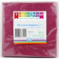 300x Napkins Burgundy Red Lunch Dinner 2ply 33cm x 33cm