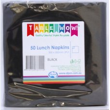 300x Napkins Black Lunch Dinner 2ply 33cm x 33cm