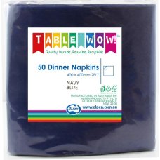 300x Napkins Dark Blue Dinner 2ply 40cm x 40cm