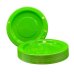 80x Plates Round Lime Green Reusable Plastic Lunch Picnic Dinner 18cm thumbnail 2