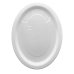 80x Plates Oval White Reusable Plastic Lunch Picnic Dinner 31.5cm x 24.5cm thumbnail 2