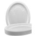 80x Plates Oval White Reusable Plastic Lunch Picnic Dinner 31.5cm x 24.5cm thumbnail 3