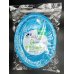 80x Plates Oval Azure Blue Reusable Plastic Lunch Picnic Dinner 31.5cm x 24.5cm thumbnail 1