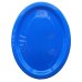 80x Plates Oval Royal Blue Reusable Plastic Lunch Picnic Dinner 31.5cm x 24.5cm thumbnail 2
