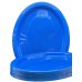 80x Plates Oval Royal Blue Reusable Plastic Lunch Picnic Dinner 31.5cm x 24.5cm thumbnail 3