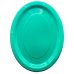 80x Plates Oval Green Reusable Plastic Lunch Picnic Dinner 31.5cm x 24.5cm thumbnail 2