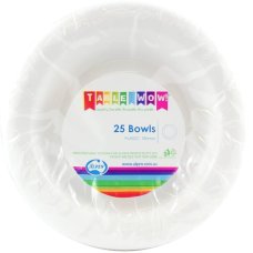 80x Bowls Oval White Reusable Plastic Lunch Picnic Dinner 18cm