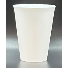 80x Plastic Cups White 285ml Reusable Recyclable