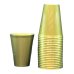 80x Plastic Cups Gold 285ml Reusable Recyclable thumbnail 2