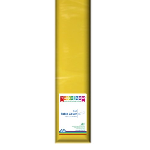 Yellow Tablecover Roll Plastic 30m 1 Roll