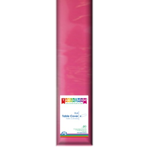 1x 30m Table Cover Roll Magenta Pink Plastic Reusable Recyclable 1.2m x 30m