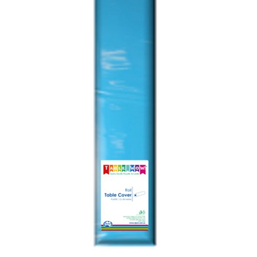 1x 30m Table Cover Roll Azure Blue Plastic Reusable Recyclable 1.2m x 30m