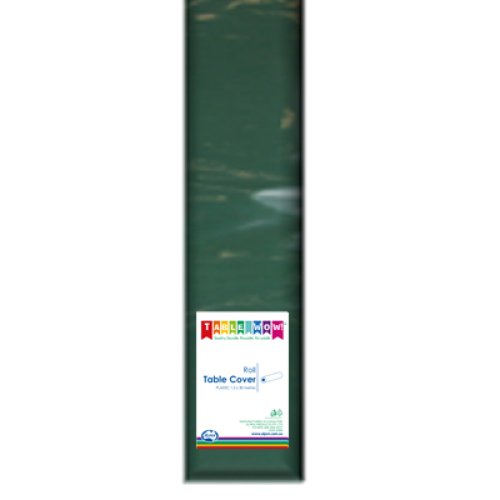 1x 30m Table Cover Roll Hunter Green Plastic Reusable Recyclable 1.2m x 30m
