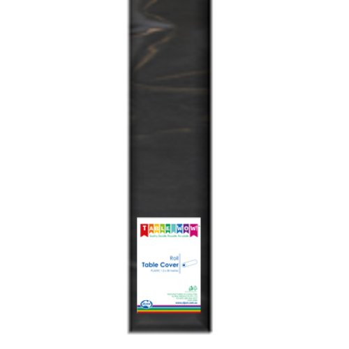 1x 30m Table Cover Roll Black Plastic Reusable Recyclable 1.2m x 30m