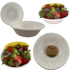 50x Sugarcane Serving Bowl 850ml White