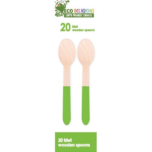 200x Wooden Spoons Kiwi