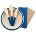 Sugarcane Lunch Plates 180mm Royal Blue P10x10 thumbnail 3